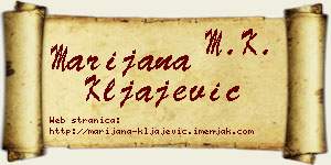 Marijana Kljajević vizit kartica
